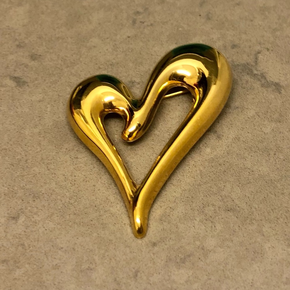 Monet Vintage Heart Brooch Pin